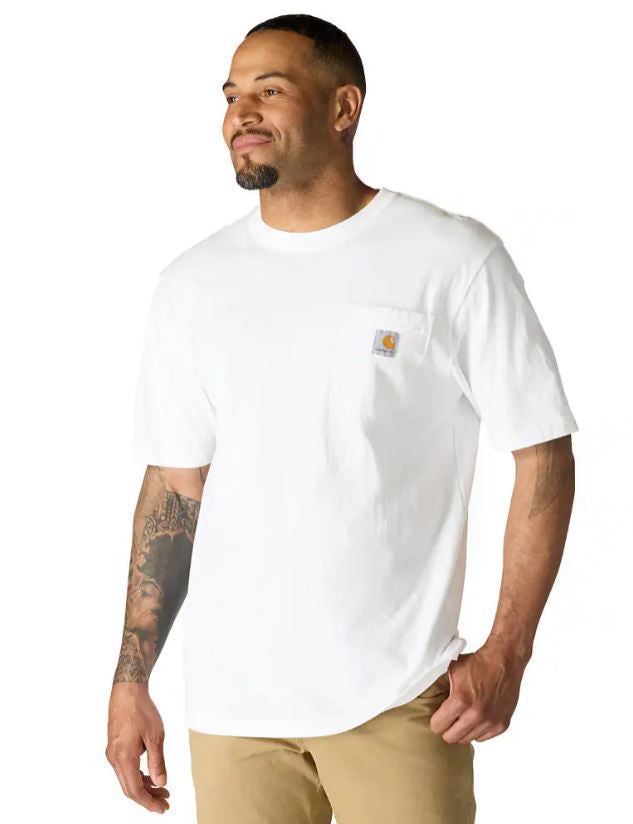 WHITE - Loose Fit Heavyweight Short-Sleeve Pocket T-Shirt